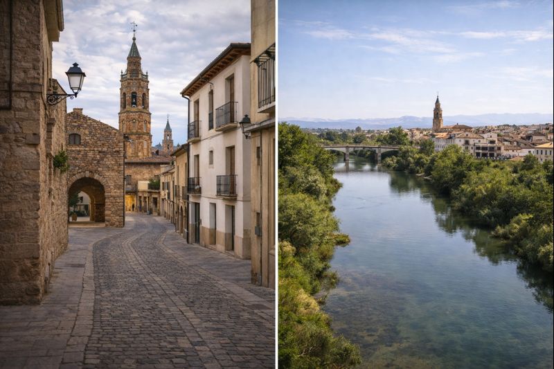 Entorno urbano de Alagón, zona de servicio de cerrajería